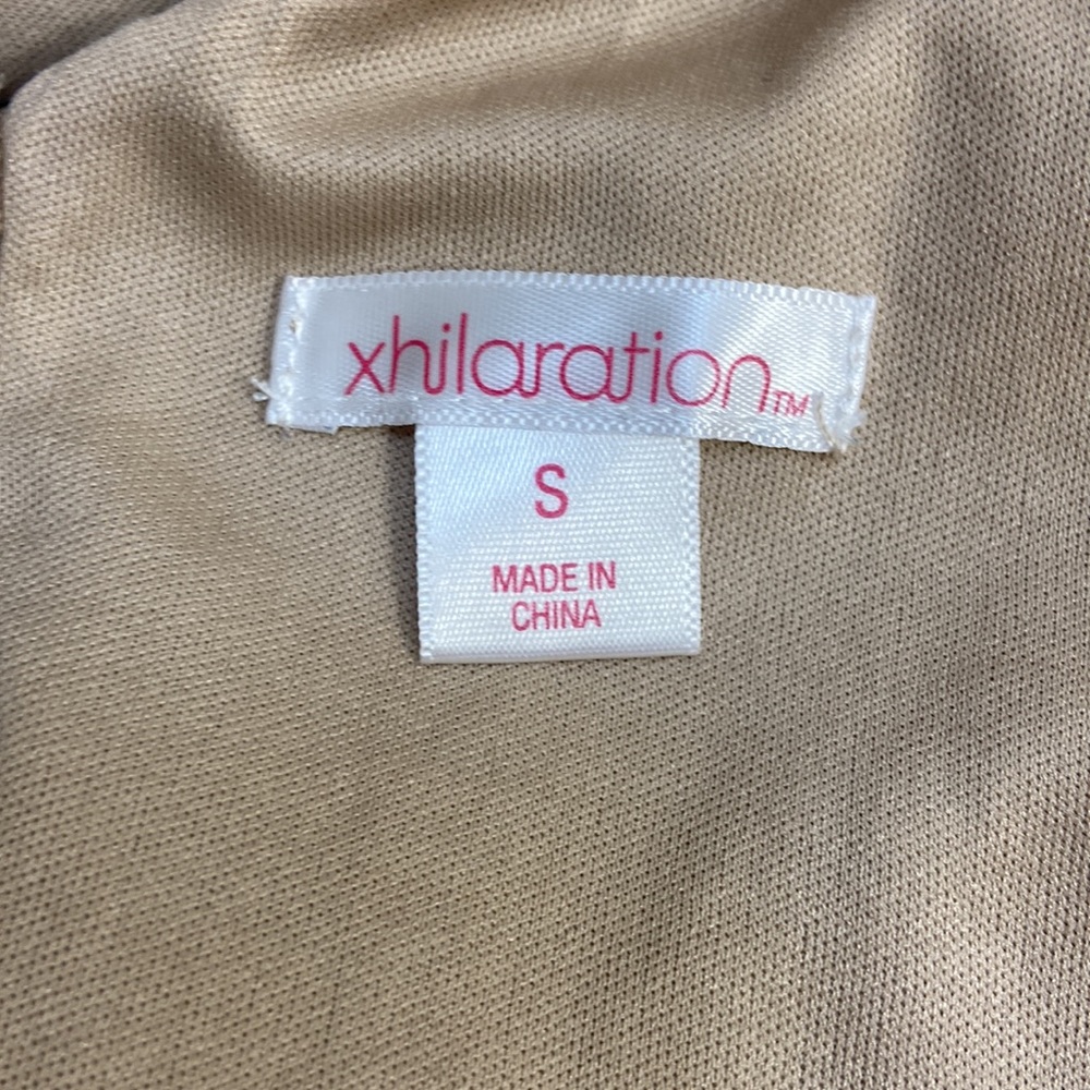 Women’s Xhilaration square and floral cut out black and cream dress. Size small - Picture 12 of 14